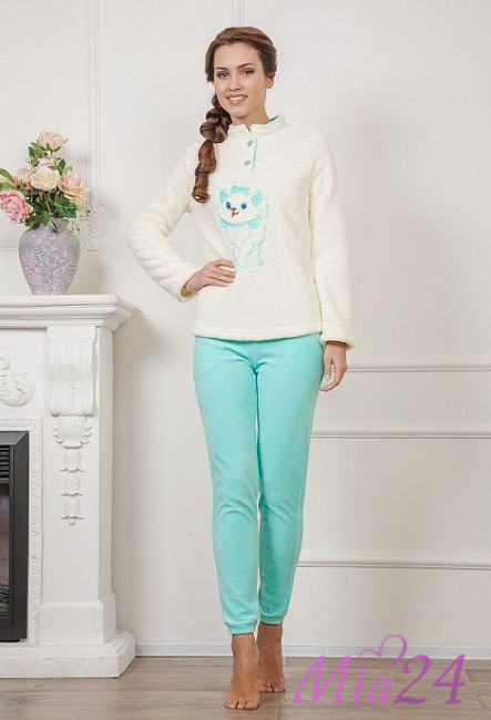 720 Пижама женская "Cleo" бирюзовый