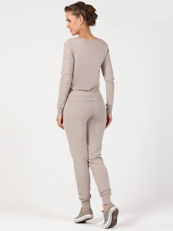 1503 Костюм из велюра Barocco серый