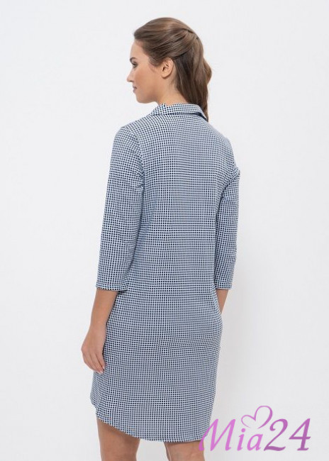 895 Халат на пуговицах "Cleo" клетка