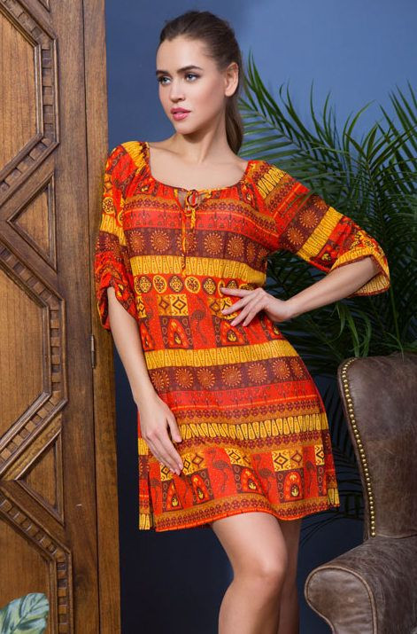 Туника пляжная женская Mia-Mia "Adelin" 19215 оранжевый