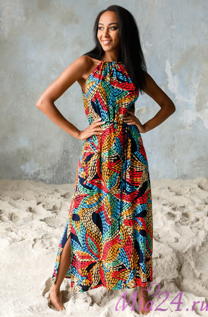 Платье длинное женское из вискозы Mia-Mia "Dominica" 16440 Платье длинное женское из вискозы Mia-Mia "Dominica" 16440