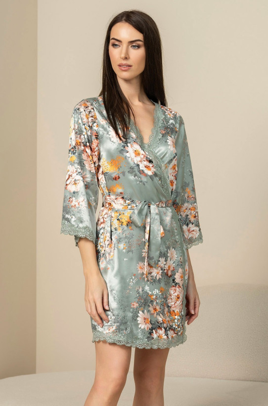 Халат женский шелковый Mia-Amore "Azalia" 4413