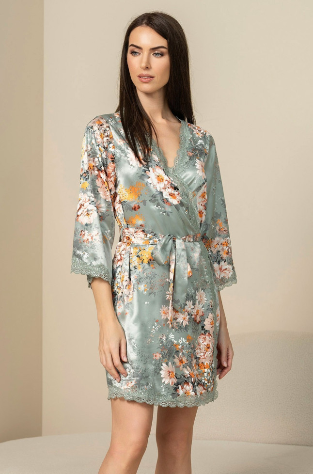 Халат женский шелковый Mia-Amore "Azalia" 4413