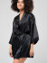 Халат-кимоно короткий женский из атласа Istinto di Opium 701 черный Халат-кимоно короткий женский из атласа Istinto di Opium 701 черный