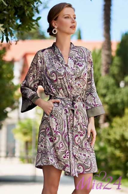 Халат женский шелковый Mia-Amore "Estel" 3613