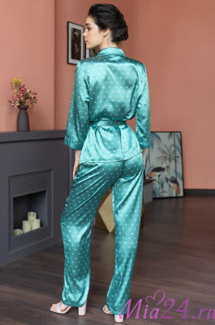 Комплект-тройка домашний с брюками Mia-Mella "Clever" 8946 мятный