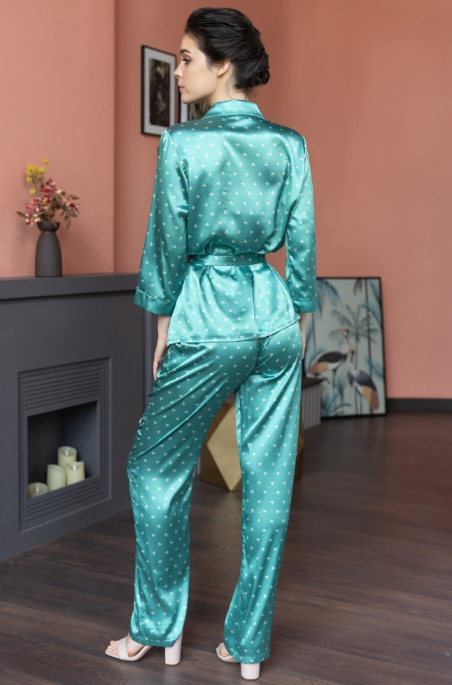 Комплект-тройка домашний с брюками Mia-Mella "Clever" 8946 мятный