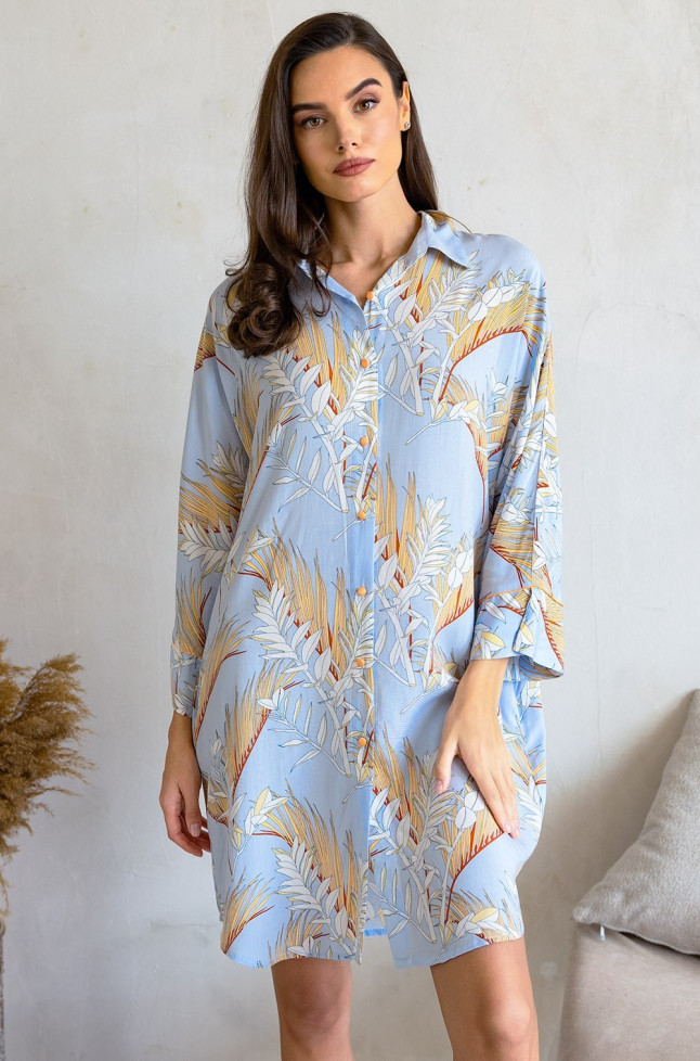 Халат-рубашка женский из вискозы Mia-Amore "Palm beach" 1987