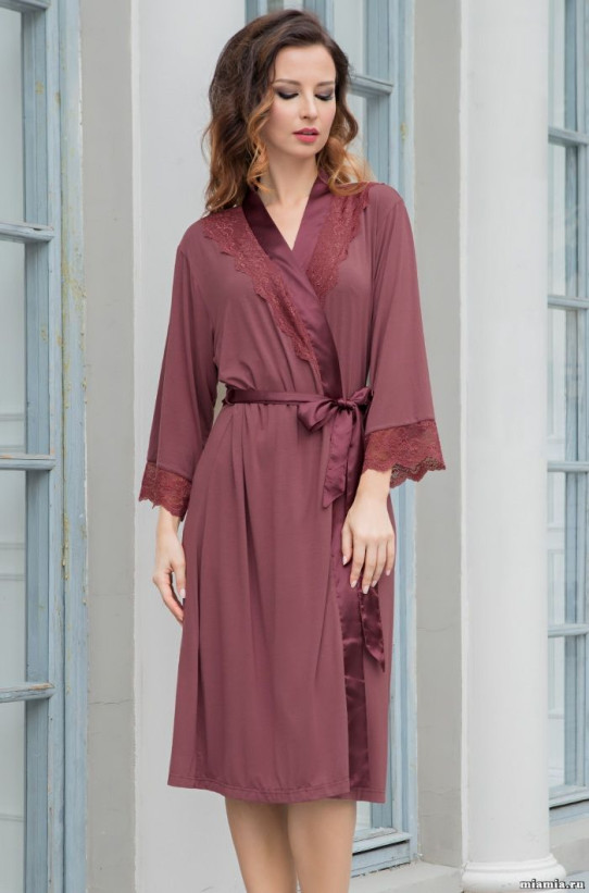 6359 Халат из вискозы "Karina" какао