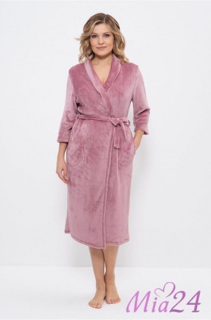 1204 Халат длинный из велсофта "Cleo"