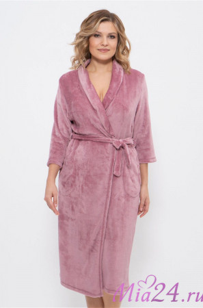 1204 Халат длинный из велсофта "Cleo"