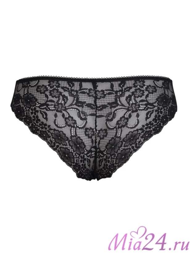 Кружевные трусики-слип Sielei "Allure" 2675 черный