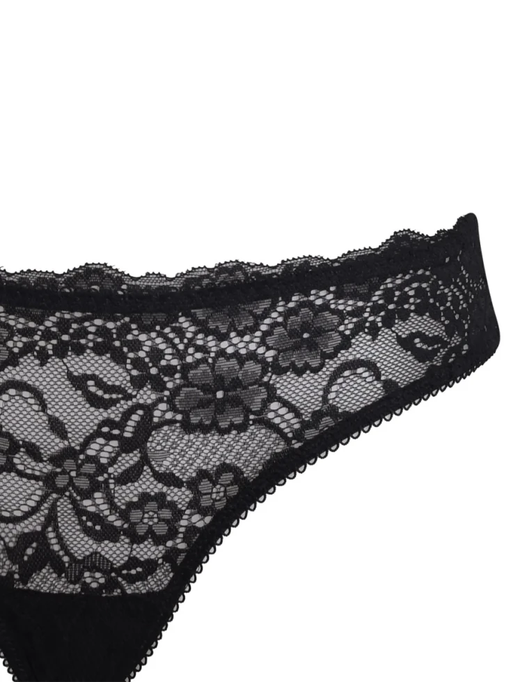 Кружевные трусики-слип Sielei "Allure" 2675 черный