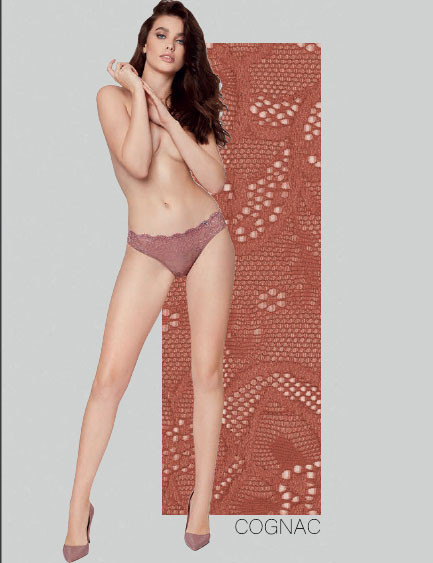 Кружевные трусики бразильяна Infiore "Rumba" 887 коньяк