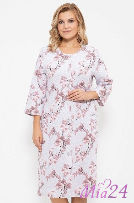 Халат женский "Cleo" 832-1 бежевый Халат женский "Cleo" 832-1 бежевый