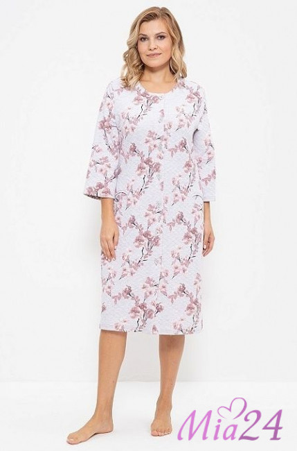 Халат женский "Cleo" 832-1 бежевый Халат женский "Cleo" 832-1 бежевый