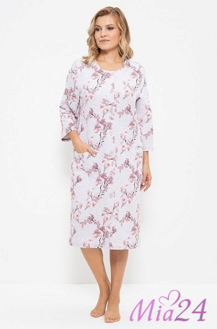 Халат женский "Cleo" 832-1 бежевый Халат женский "Cleo" 832-1 бежевый