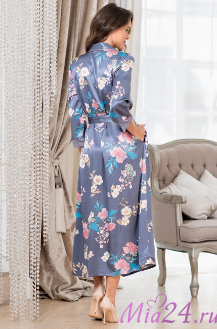 Халат длинный женский на пуговицах Mia-Amore "Henrietta" 3769 Халат длинный женский на пуговицах Mia-Amore "Henrietta" 3769