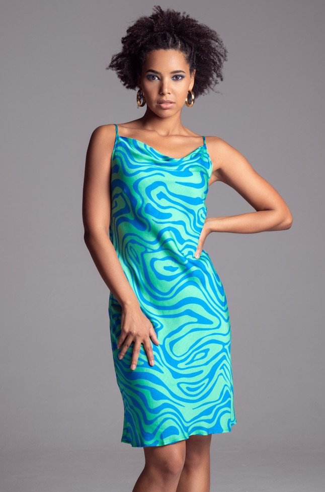 Сорочка женская из вискозы с шелком Mia-Amore "Seville" 5060 бирюза