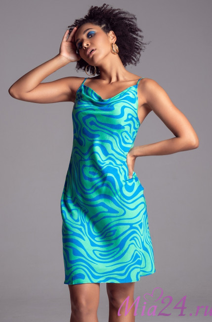 Сорочка женская из вискозы с шелком Mia-Amore "Seville" 5060 бирюза