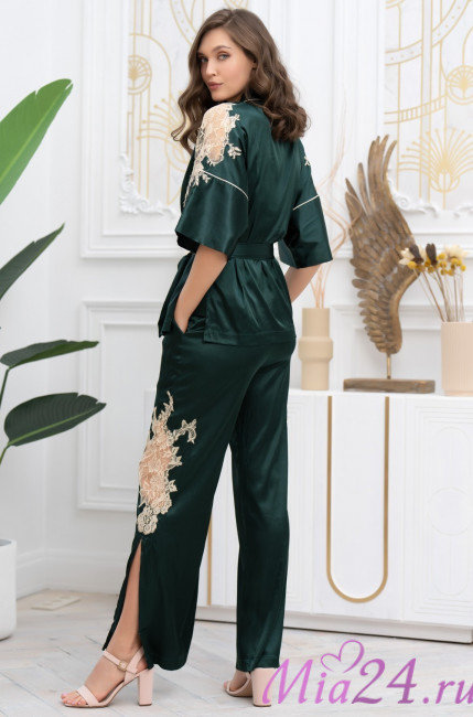 Комплект-тройка домашний женский Mia-Amore "Fellini" 3916 малахит
