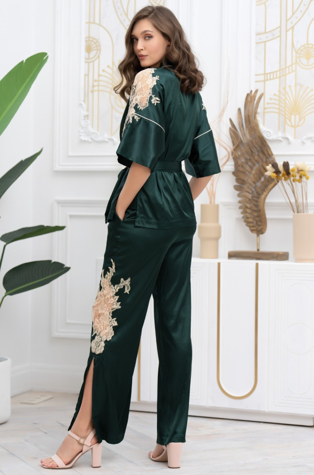 Комплект-тройка домашний женский Mia-Amore "Fellini" 3916 малахит