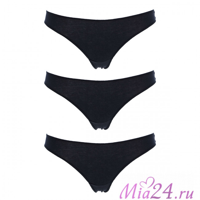Трусики-стринг базовые Cotonella "Altra" 3489 черный (3 шт.)