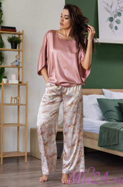 Комплект женский Simfonia 4615 'Mia-Amore' - блуза и брюки, шелковый Комплект женский Simfonia 4615 'Mia-Amore' - блуза и брюки, шелковый