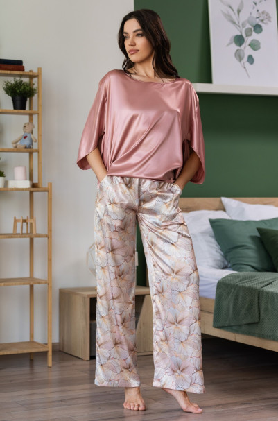 Комплект женский Simfonia 4615 'Mia-Amore' - блуза и брюки, шелковый 