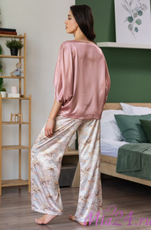 Комплект женский Simfonia 4615 'Mia-Amore' - блуза и брюки, шелковый Комплект женский Simfonia 4615 'Mia-Amore' - блуза и брюки, шелковый