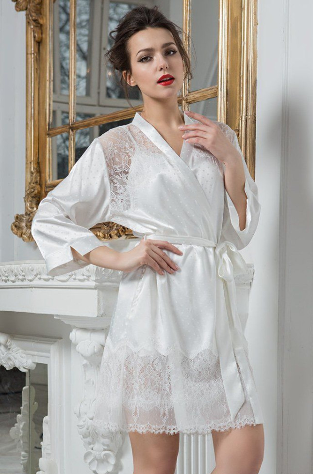 Халат с кружевом женский Mia-Amore "Princess" 8043