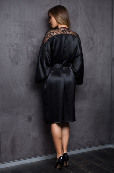 Халат женский Mia-Mia "Evelin" 17533 черный