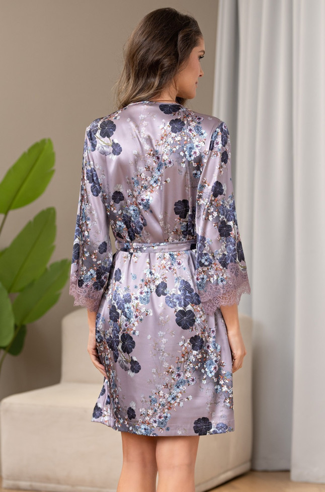 Халат женский шелковый Mia-Amore "Primrose" 4063