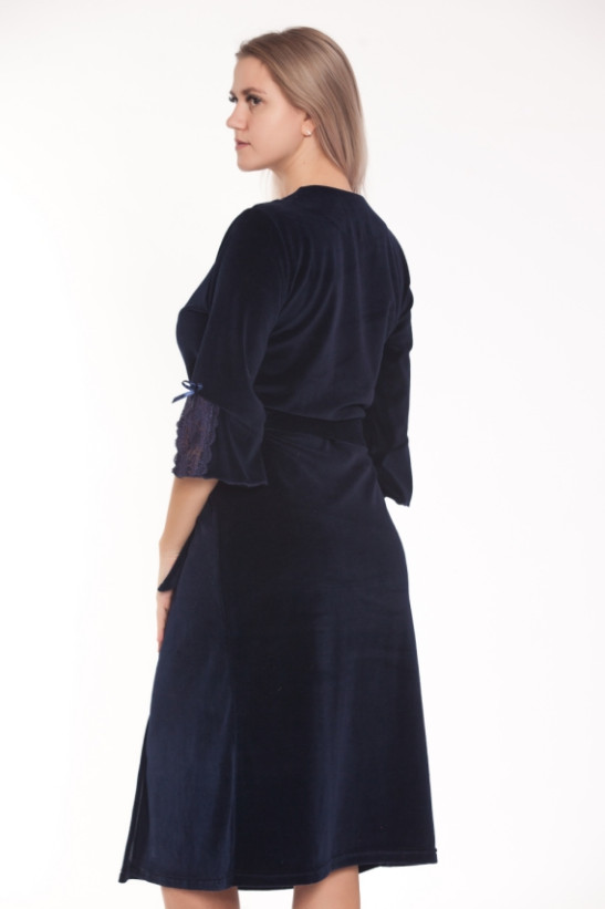 Халат велюровый женский Весталия 3773 синий