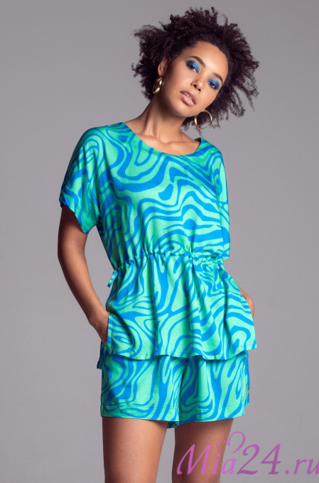 Комплект женский из вискозы с шелком Mia-Amore "Seville" 5062 бирюза