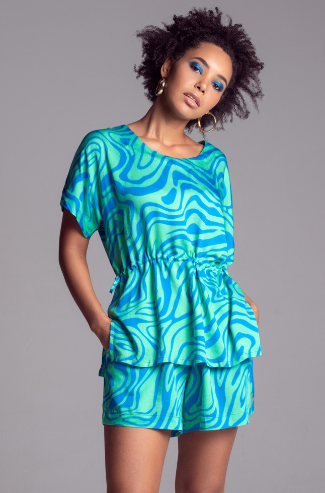 Комплект женский из вискозы с шелком Mia-Amore "Seville" 5062 бирюза