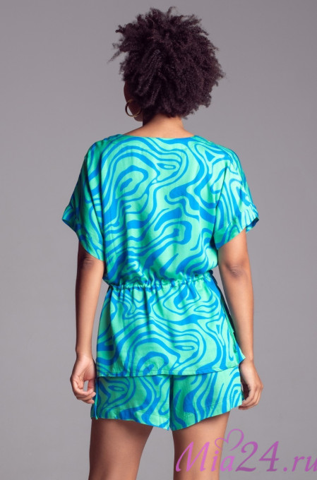 Комплект женский из вискозы с шелком Mia-Amore "Seville" 5062 бирюза