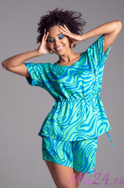 Комплект женский из вискозы с шелком Mia-Amore "Seville" 5062 бирюза Комплект женский из вискозы с шелком Mia-Amore "Seville" 5062 бирюза