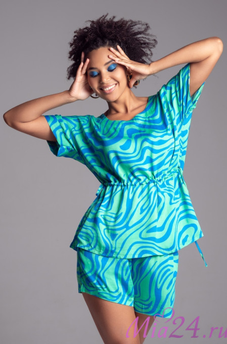 Комплект женский из вискозы с шелком Mia-Amore "Seville" 5062 бирюза