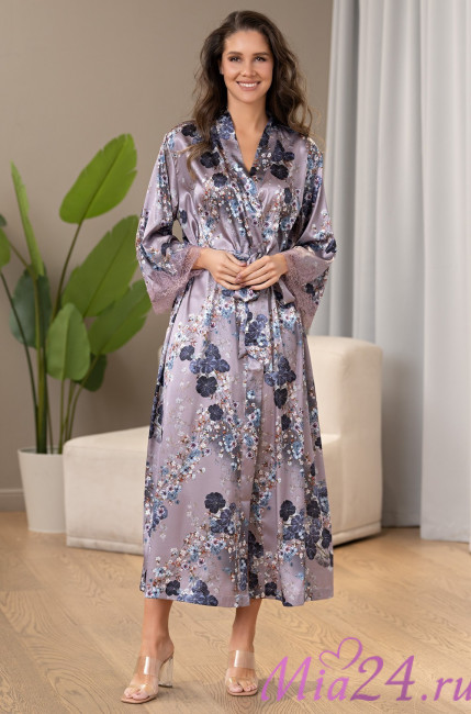Халат женский длинный шелковый Mia-Amore "Primrose" 4069 Халат женский длинный шелковый Mia-Amore "Primrose" 4069