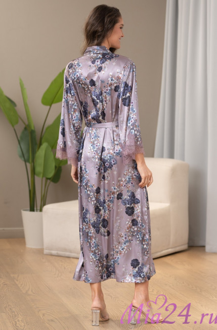 Халат женский длинный шелковый Mia-Amore "Primrose" 4069 Халат женский длинный шелковый Mia-Amore "Primrose" 4069