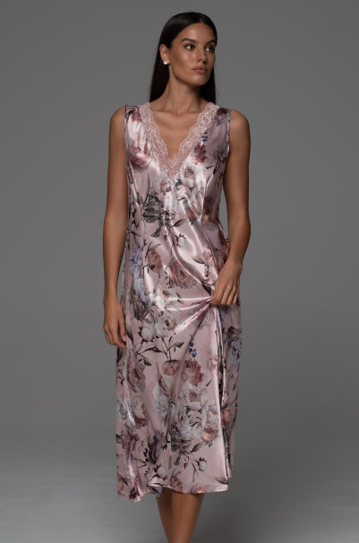 Сорочка длинная женская Philomena 4855 'Mia-Amore' - с V-вырезом 