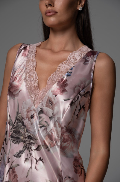 Сорочка длинная женская Philomena 4855 'Mia-Amore' - с V-вырезом 