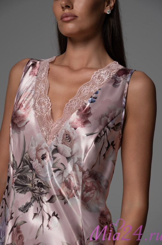 Сорочка длинная женская Philomena 4855 'Mia-Amore' - с V-вырезом 