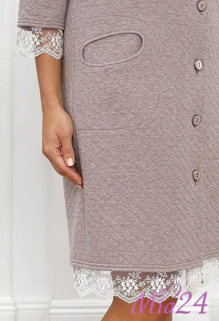 Халат женский на пуговицах "Cleo" 833 Халат женский на пуговицах "Cleo" 833