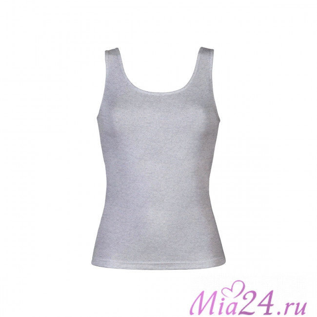 Майка женская из хлопка Cotonella "L'Altra" GD009 серый меланж