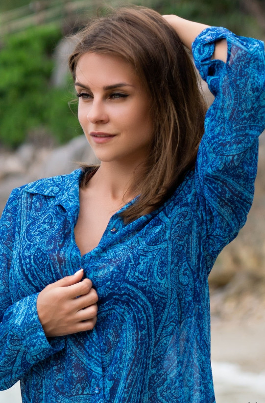 Рубашка пляжная из шифона Mia-Amore "Piviera" 8257