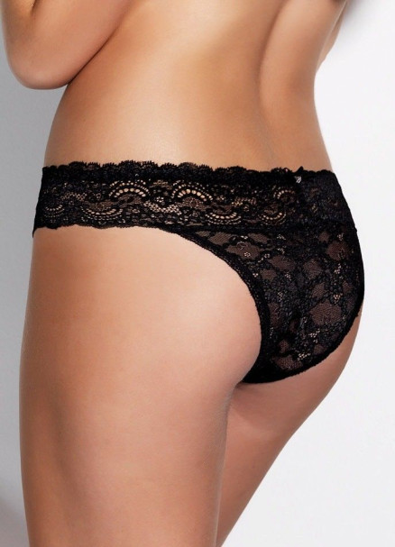Кружевные трусики-слип Sielei "Vanity" 1775 черный