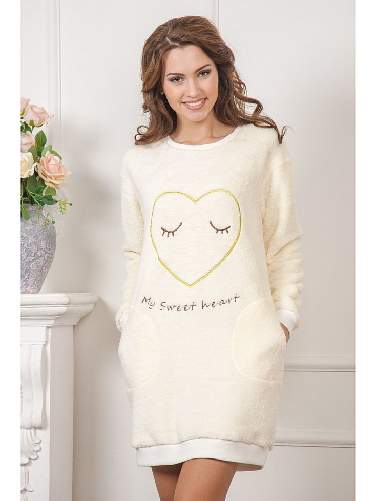 631 Платье домашнее "Cleo" молочный