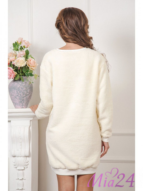 631 Платье домашнее "Cleo" молочный